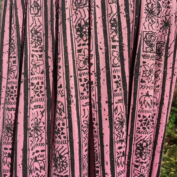 80s Pink Floral Midi Dress 80s Party Dress 80s Av… - image 8
