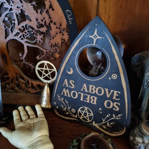 Decorative Planchette // Laser Engraved Spirit Board Pointer // Gothic Witch Decor