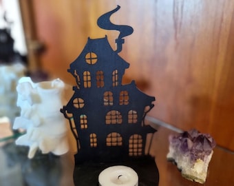 Candelabro de casa embrujada // Candelabro de sombra // Decoración espeluznante de Halloween