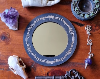 Small Botanical Mirror // Scrying Mirror // Magickal Homewares