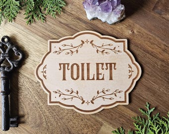 Toilet Door Plaque // Room Sign