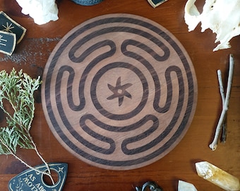Hekate's Wheel // Goddess Altar Tile // Magickal Decor