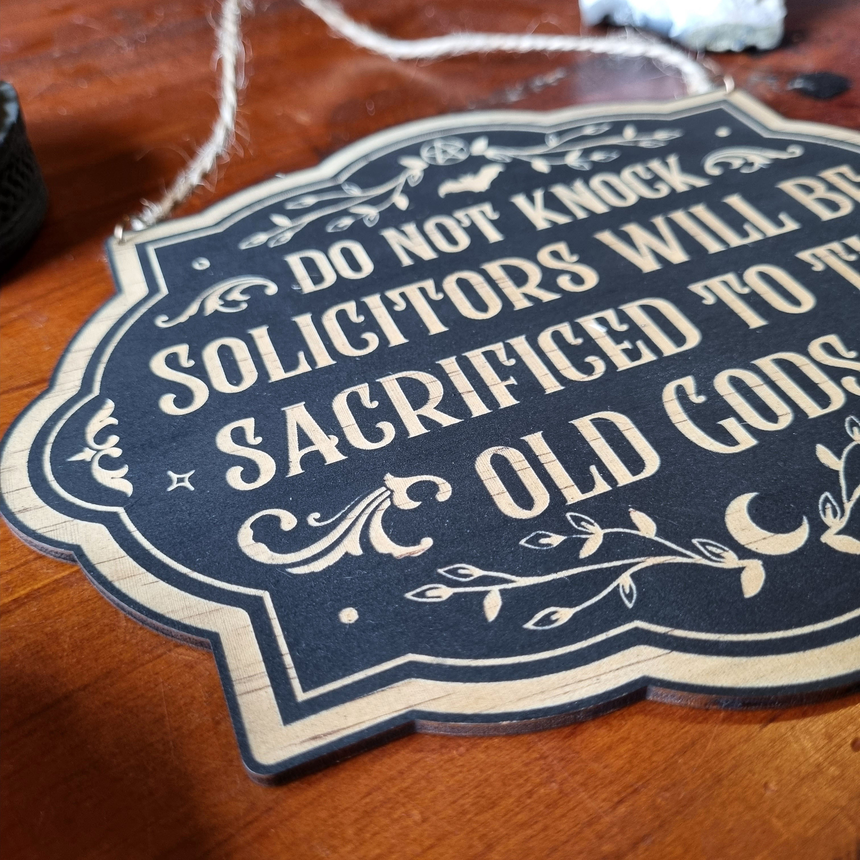 Do Not Knock Sign // No Solicitors Witchy Gothic Decor Sign - Etsy