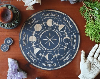 Sabbat, Wheel of the Year, Wiccan Calendar, Pagan Altar, Zodiac, Celtic,  Paganism, Holiday Calendar, - Etsy