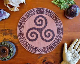 Triskelion Altar Tile // Triskele Magickal Decor