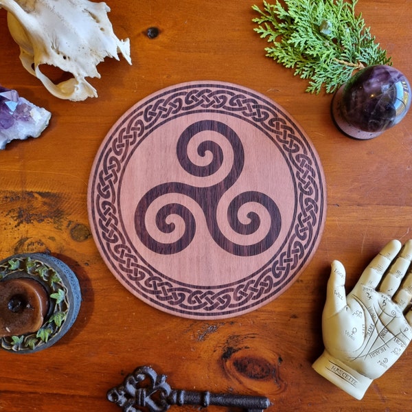 Triskelion Altar Tile // Triskele Magickal Decor