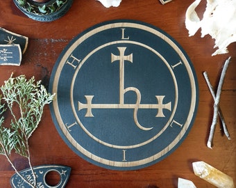 Lilith Sigil // Enochian Wooden Altar Tile // Magickal Decor