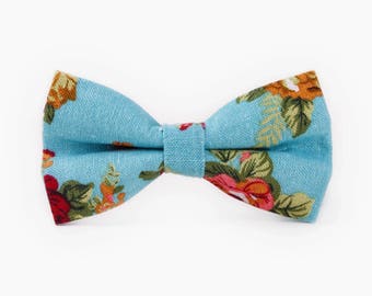 Men's Blue Floral Bow Tie,Boyfriend Gift, Gift for Men, Prom Bow Tie, Classic Bow Tie, Wedding Bow Tie,  Bow Tie For Him, Groomsmen