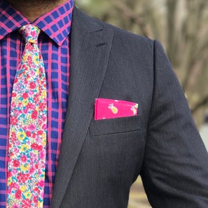 Pink Floral Tie Boyfriend Gift Men's Gift Anniversary Gift for Men Husband Gift Wedding Gift For Him Groomsmen Gift for Friend Gift Ideas image 1