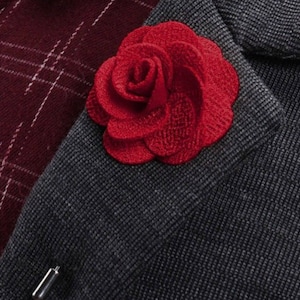 Red Lapel Pin Boyfriend Gift Men&#39;s Gift Anniversary Gift for Men Husband Gift Wedding Gift For Him Groomsmen Gift for Friend Gift Ideas
