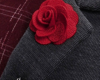 Pin de lapela vermelha, presente de namorado, presente de aniversário masculino para homens, presente de casamento para ele, padrinhos, ideias de presentes para amigos