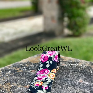 Black Floral Skinny Tie Boyfriend Gift Men's Gift Anniversary Gift for Men Husband Gift Wedding Gift For Him Groomsmen Gift for Friend Gift image 5