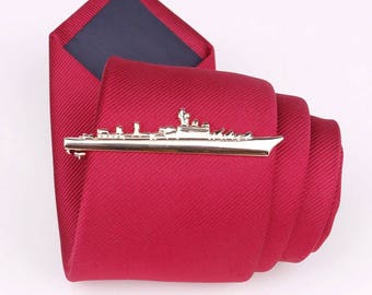 Gouden stropdas clip schip voor mannen pakken mannen bruiloft metalen stropdas stropdas bar, retro stropdas clip, cadeau voor vriendje cadeau voor papa cadeau voor vriend voor hallo