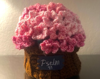 crochet 3/4pc flower coaster set W/ storage