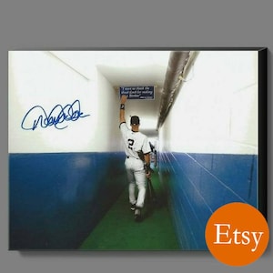 Derek Jeter Tribute to Joe Dimaggio Photo | MLB Photo Canvas | Derek Jeter Fan Art | Joe Dimaggio Quote | Baseball Fan Gift