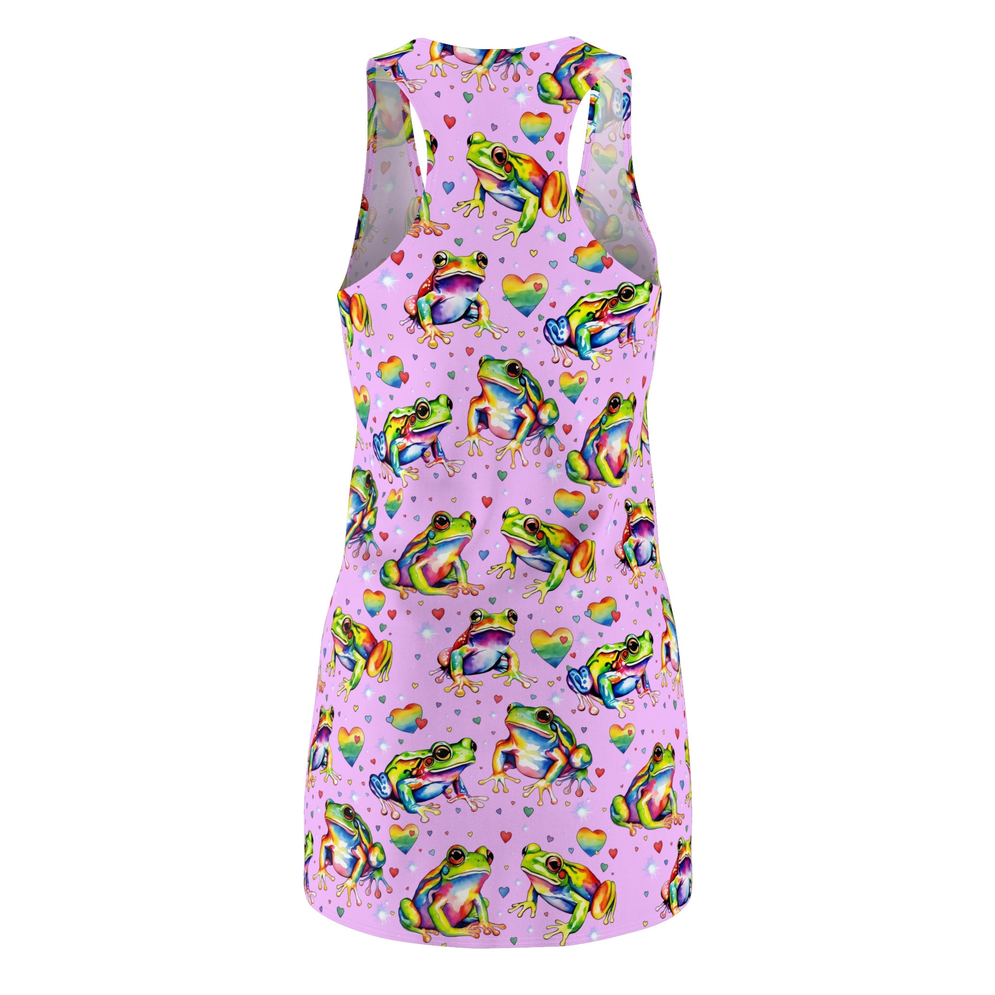 Rainbow Frogs Women's Cut & Sew Racerback Dress