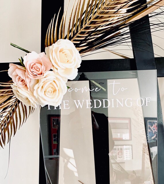 For Hire Vic Flowers Bouquets Wedding Signs Wedding Decor Sign Decor Welcome Sign Party Prop Pampas Backdrop