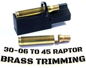 30-06 to 45 Raptor Trimming Jig - 2'' Chop Saw Safe Scratchless Rear Eject