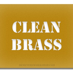 Reloader Organization Stencils - Clean Brass - Pick Size & Font - Reloading Rifle Ammo Can Box Organization Lable