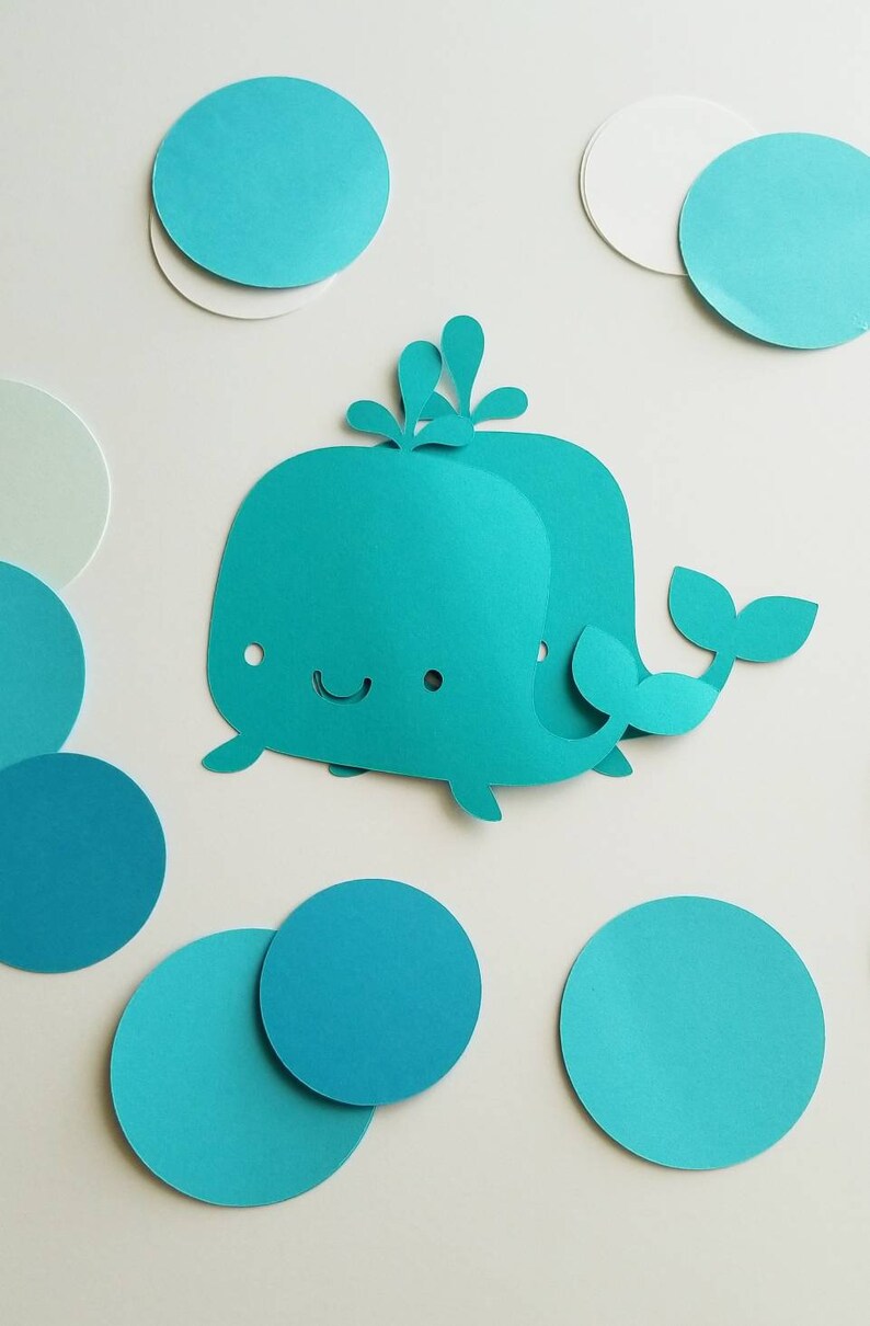 WHALE CUT OUTS12xPaper WhalesNautical birthday DecorSea Etsy