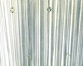 Beaded String Curtains Patio Door Fly Screen Room Divider Door Window Fringe Curtains***BEADED***