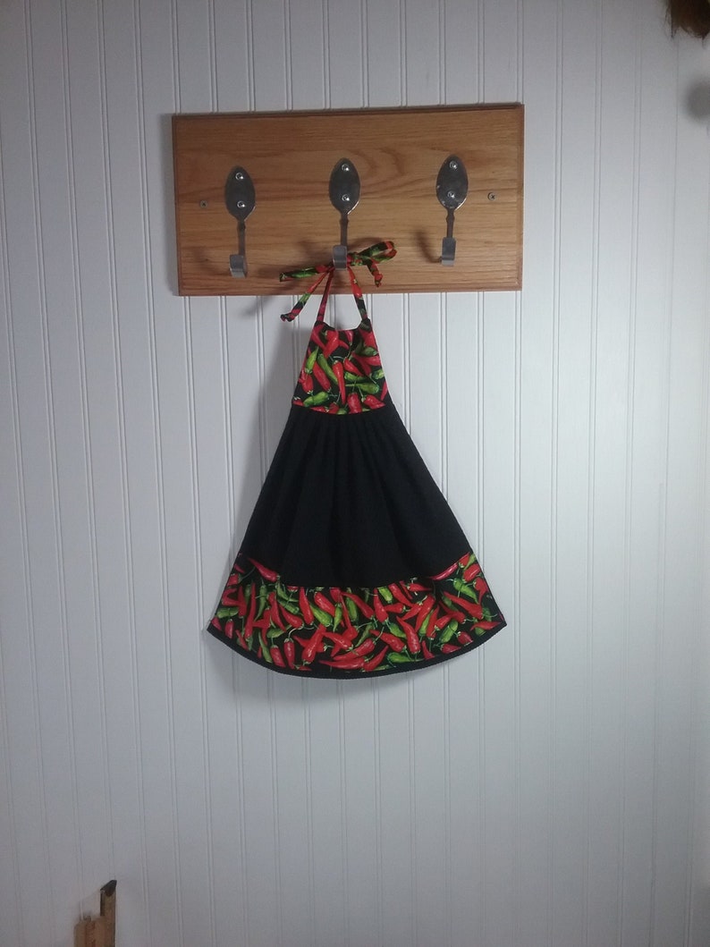 Chili Pepper Hanging Towel Hanging Towel With Ties Kitchen Etsy