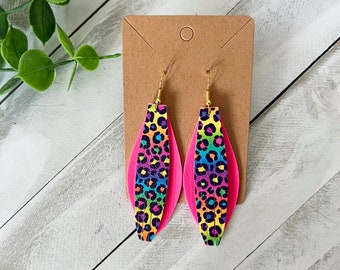 Leather Earrings Paparazzi Once A Cheetah Always A Cheetah Frank