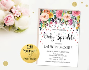 baby sprinkle invite etsy