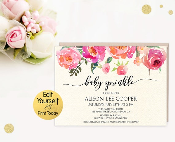 baby sprinkle invitation template