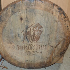thumbnail image 2 of Buffalo Trace Kentucky Bourbon Whiskey Barrel Head / Lid – Distillery Memorabilia 2 of 4