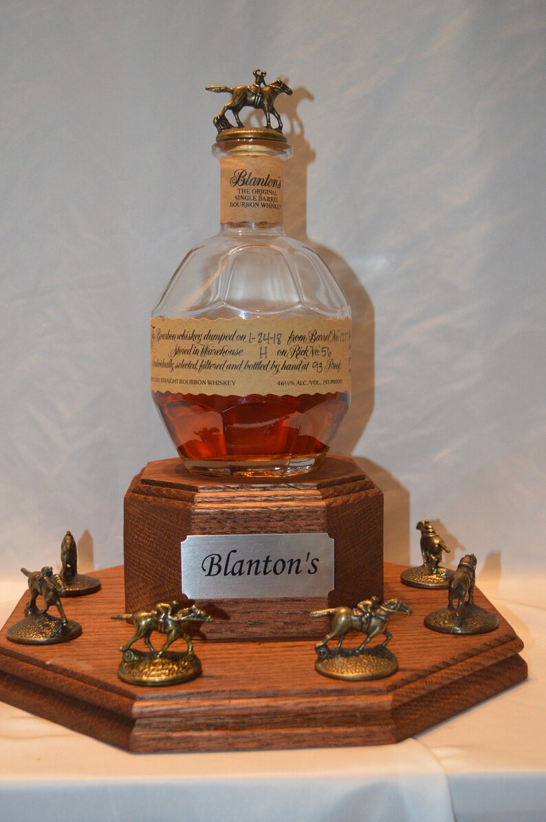Illuminated Blanton's Bourbon Cork Stopper Display Octagon Etsy