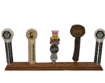 Handmade American Red Oak Beer Tap Handle Display for Bar 1-9 Taps