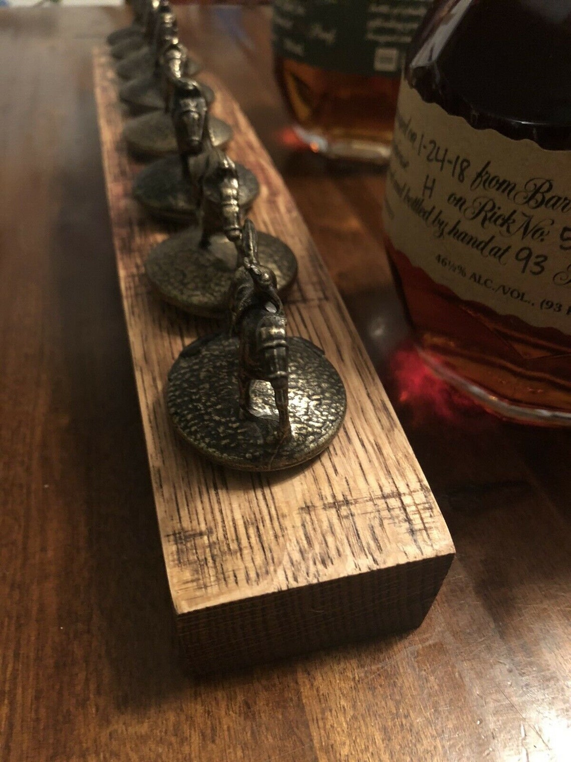 Blanton's Bourbon Cork Stopper Display Center Oak Barrel Etsy