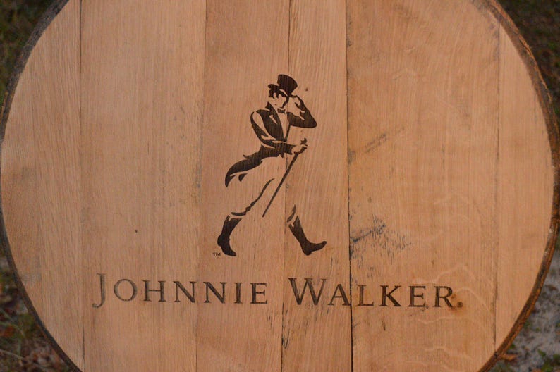 Johnnie Walker Scotch Whisky Barrel Head/Lid image 2