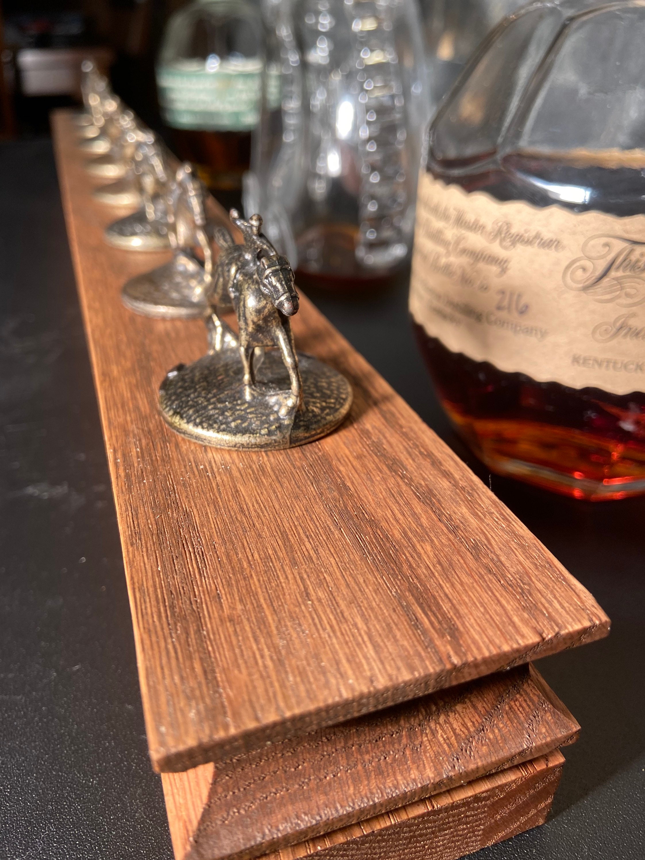 Blanton's Bourbon Cork Display Solid Oak Blantons Etsy