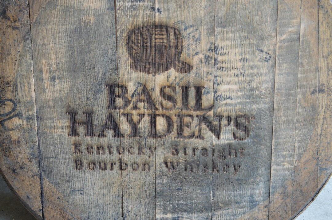 Basil Hayden's Kentucky Bourbon Whiskey Barrel Head/lid Etsy