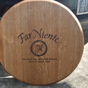 Far Niente Napa Valley Vineyard Wine Barrel Head/Lid