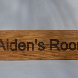 Children&#39;s Kids Room Mancave Name Sign- Personalizable- Any Name- Laser Engraved- Made From a Bourbon Barrel Stave