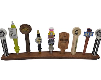 Handmade Oak Barrel Stave 9 Beer Tap Display