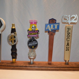 Handmade American Red Oak Beer Tap Handle Display for Bar 1-9 Taps