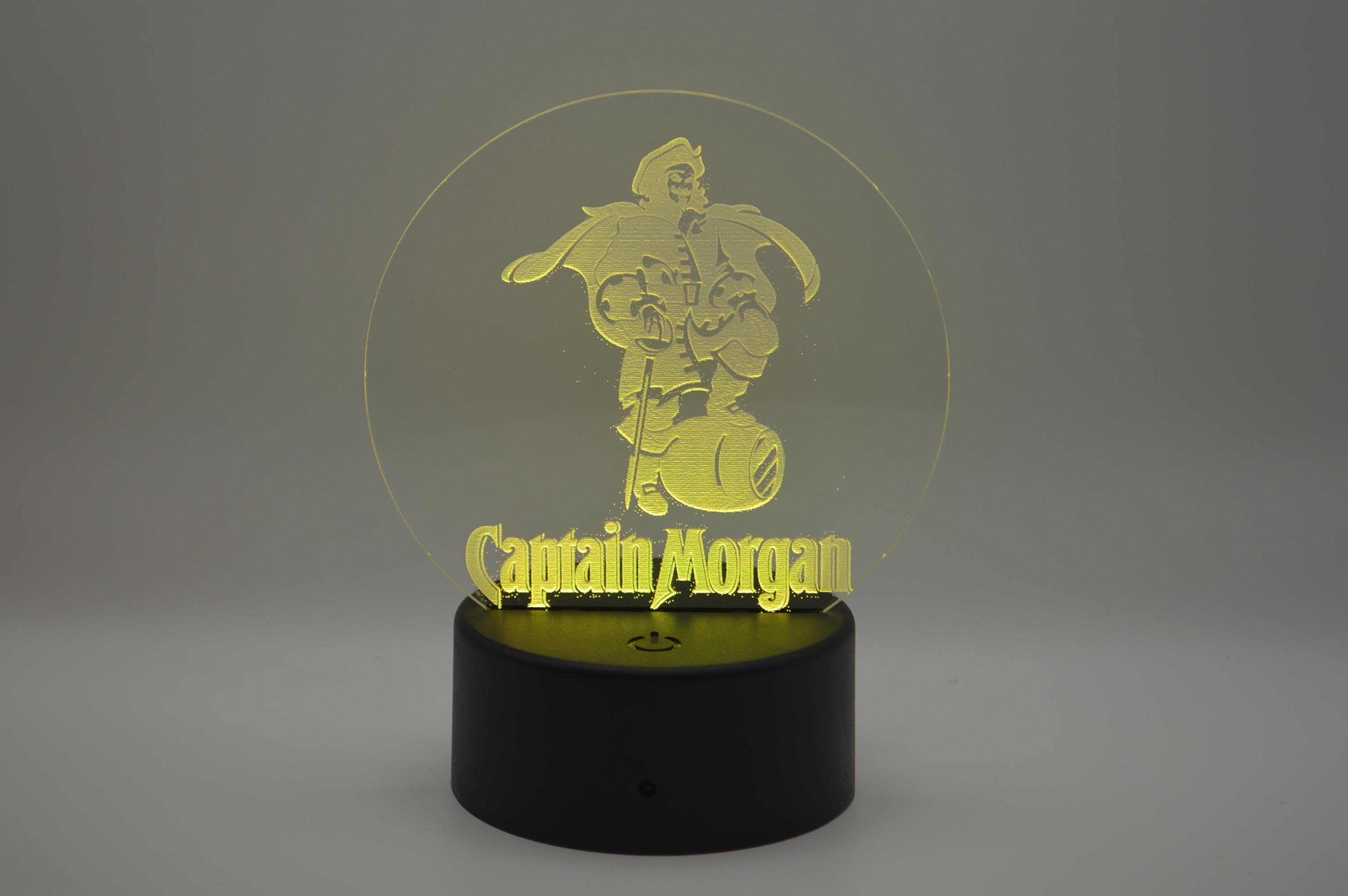 Captain Morgan Spiced Rum Bar LED Light Sign, USB or Battery Powered ...