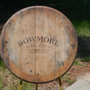 Bowmore Islay Scotch Whisky, Whiskey Barrel Head/Lid