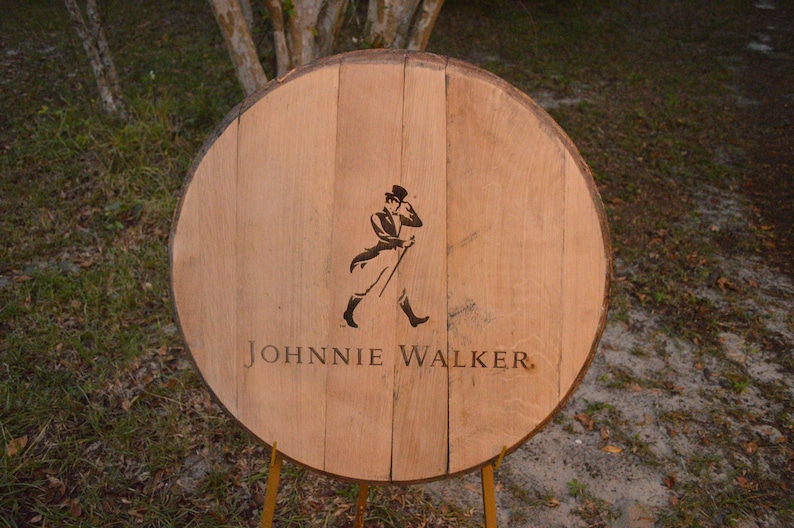Johnnie Walker Scotch Whisky Barrel Head/Lid image 1