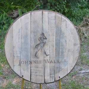 Johnnie Walker Scotch Whisky Barrel Head/Lid image 3