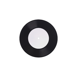 7&quot; Mixtape CUSTOM Vinyl Record, Small Hole BLACK, your best playlist on vinyl, up to 6 minutes and 2 songs per side