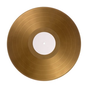 Compilation 12&quot; vinyl record, fully custom vinyl record in GOLD, up to 22 minutes and 6 songs per side