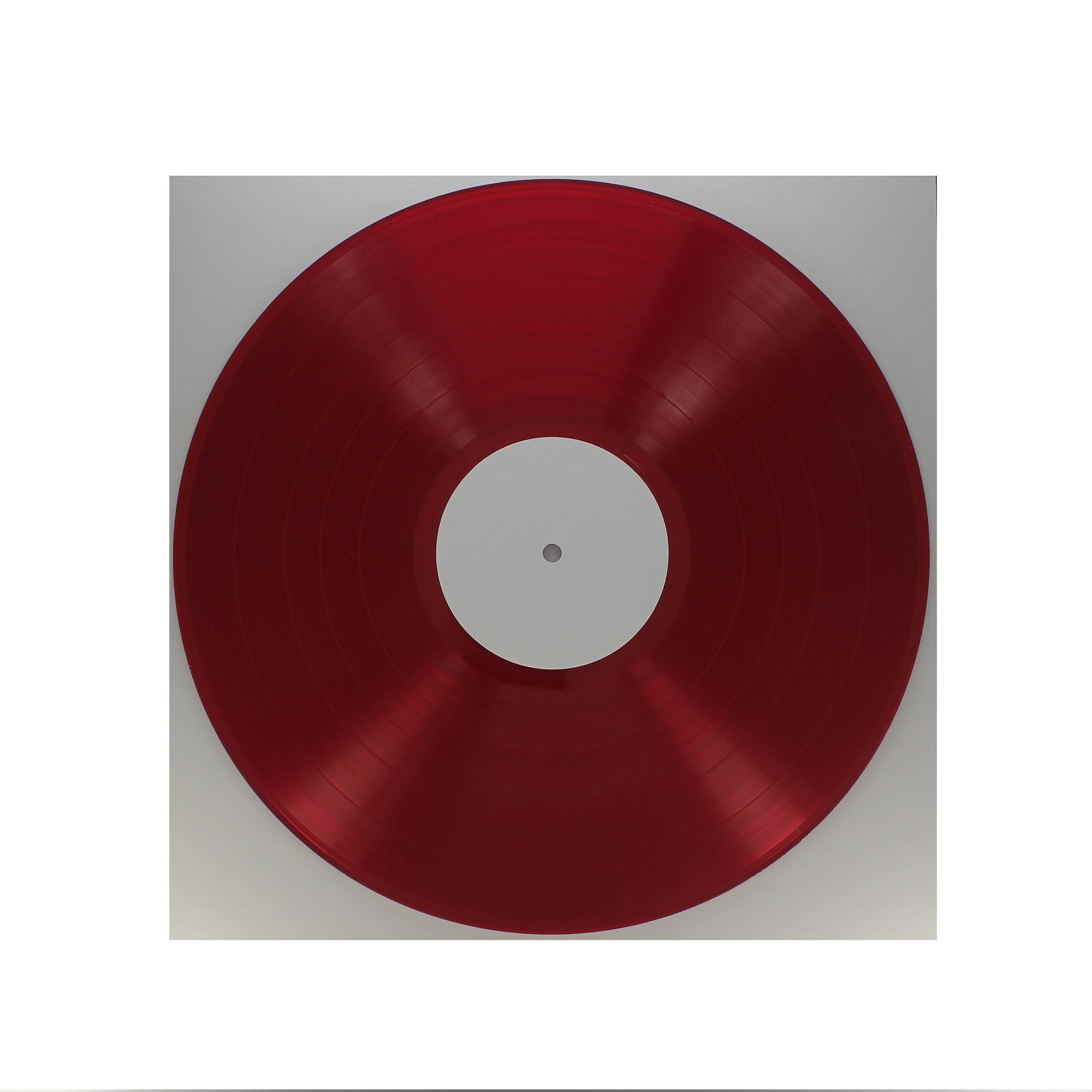 12 RED Translucent Custom Vinyl Record Two Sided LIMITED up to 6 Tracks and  22 Minutes per Side please Read Listing Description Below 