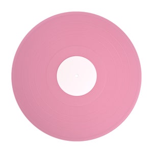 Disco de vinil mixtape de 12" TWO SIDED, suas músicas em vinil personalizado, ROSA, 22 minutos e 6 faixas por lado