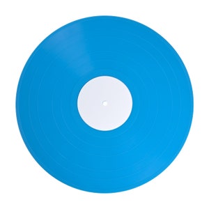 12&quot; Blue Custom Mixtape Vinyl Record TWO SIDED, Your Songs on Custom Vinyl, 22 minutes and 6 tracks per side