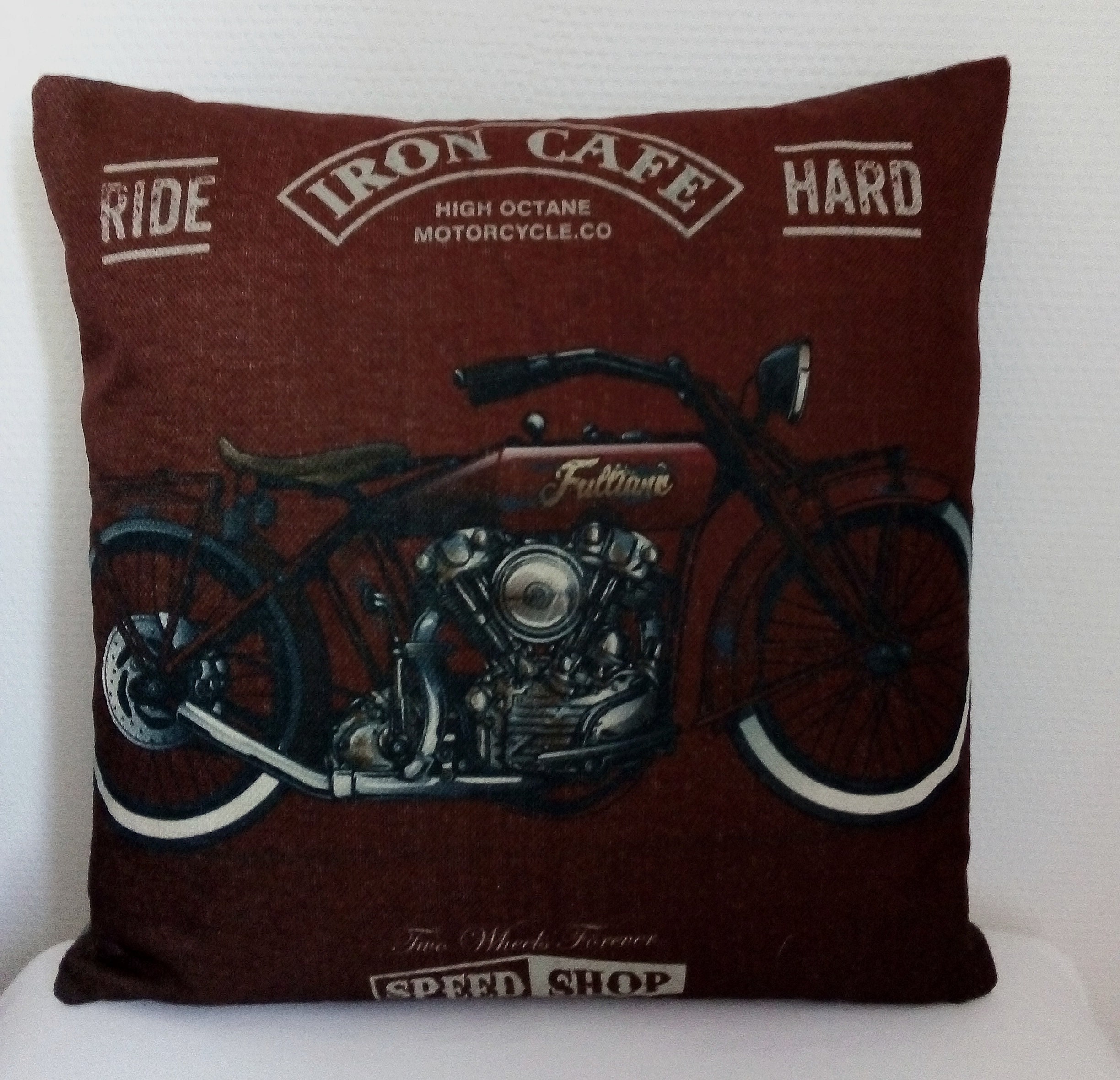 Coussin Moto Vintage